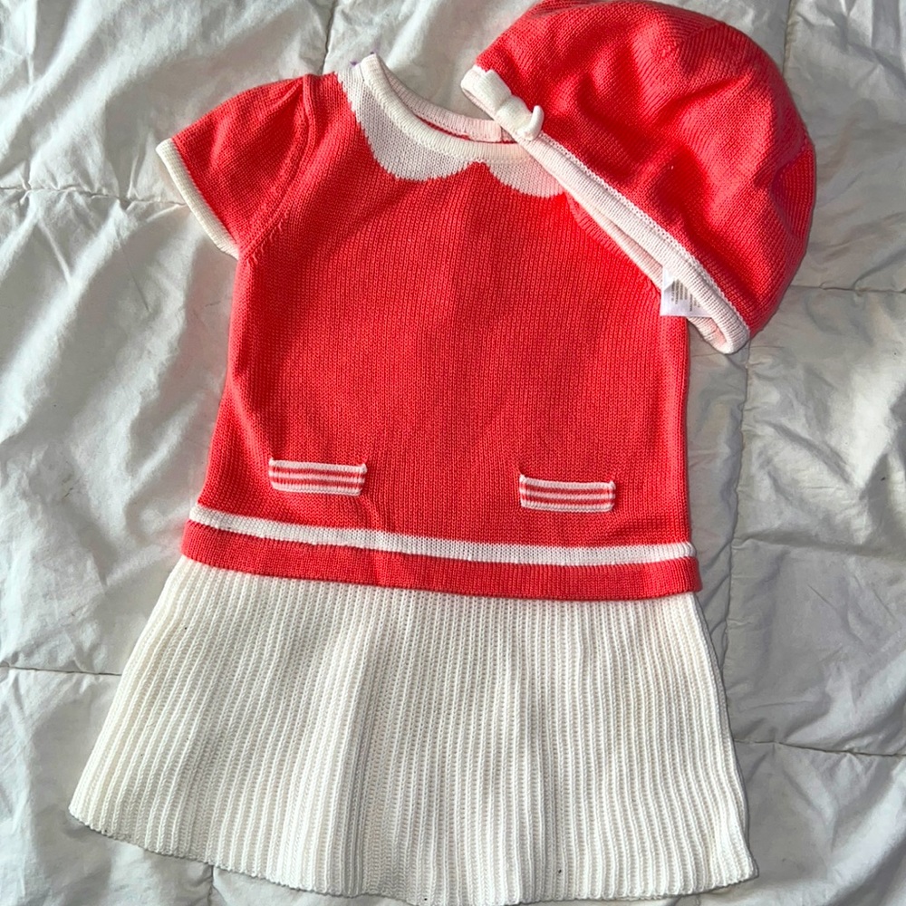 6-12 month Janie and jack dress with berét